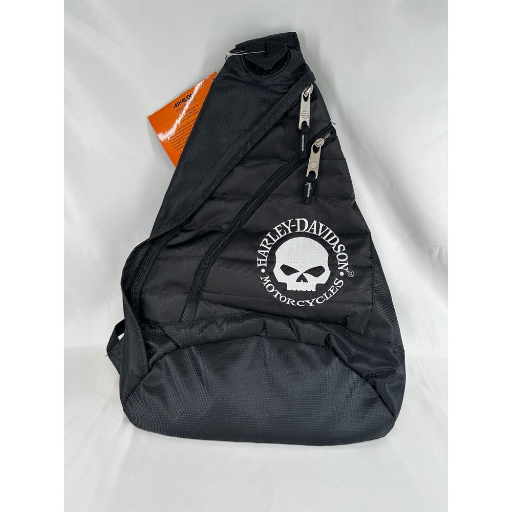 Harley-Davidson Sling Backpack Mens OS Black Willie G Skull Biker Travel Bag